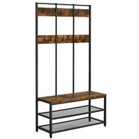 PREDSIEŇOVÝ NÁBYTOK VINTAGE - hnedá/čierna, Trend, kov/kompozitné drevo (100/184/40cm) - Boxxx