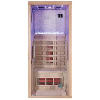 Infrarotkabine 1 Person 90x200x90 cm Stockholm - Naturfarben, MODERN, Holz (90/200/90cm)
