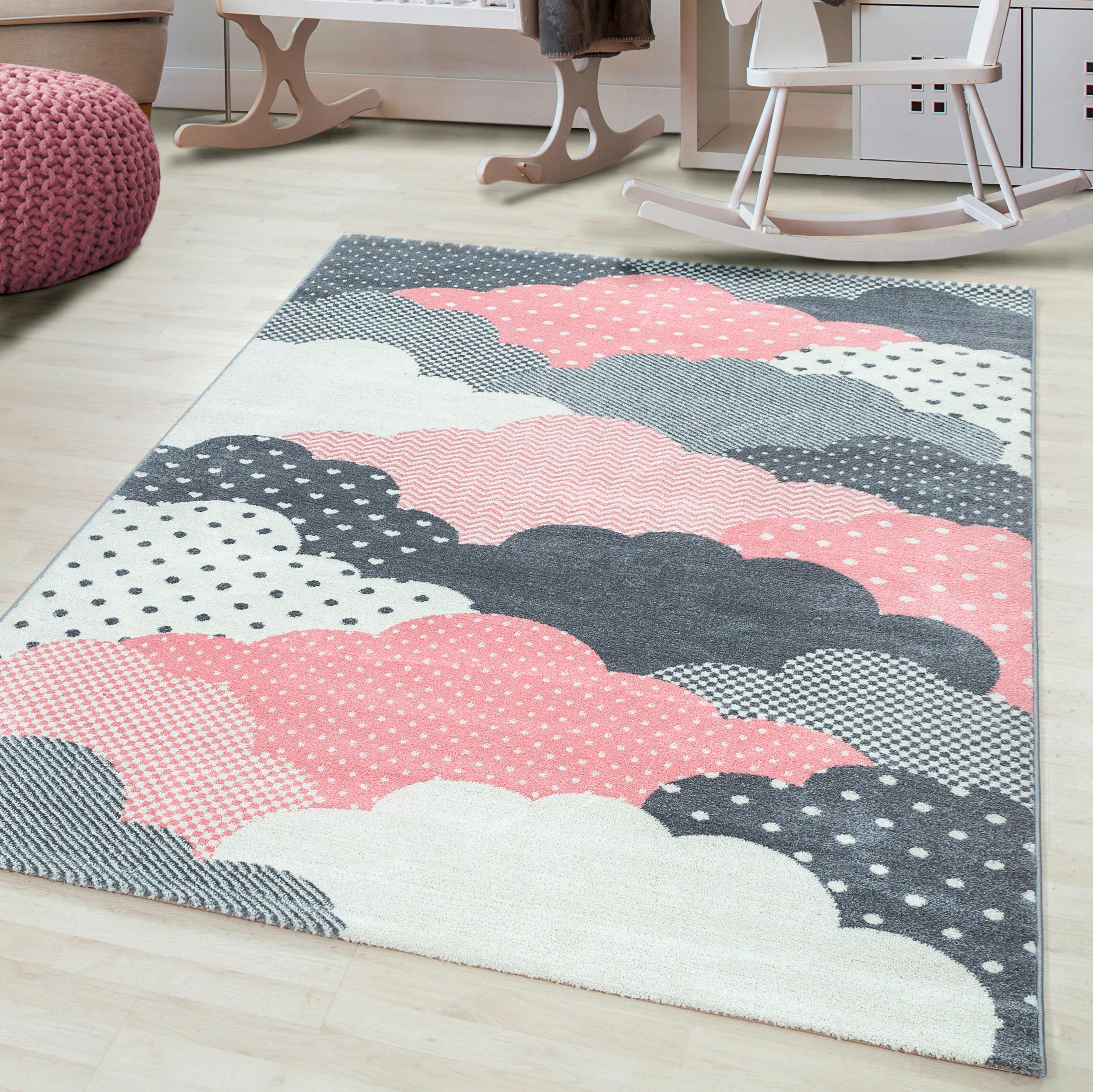 Dětský koberec OBLAKA 140x200 - pink, Trend, textil (140/200cm) - Ben'n'jen
