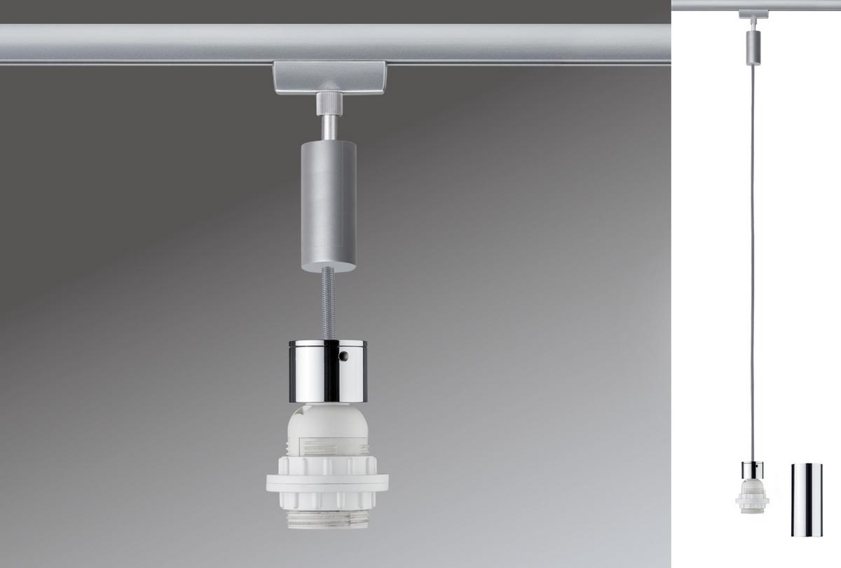 Schienensystem Urial Hängeleuchte 95436 Chromfarben - Chromfarben, Design, Metall (150cm) - Paulmann