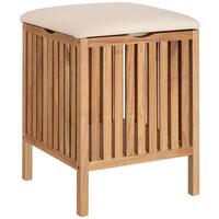 Badhocker Miguel - Naturfarben, KONVENTIONELL, Holz/Holzwerkstoff (39/39/52cm) - James Wood