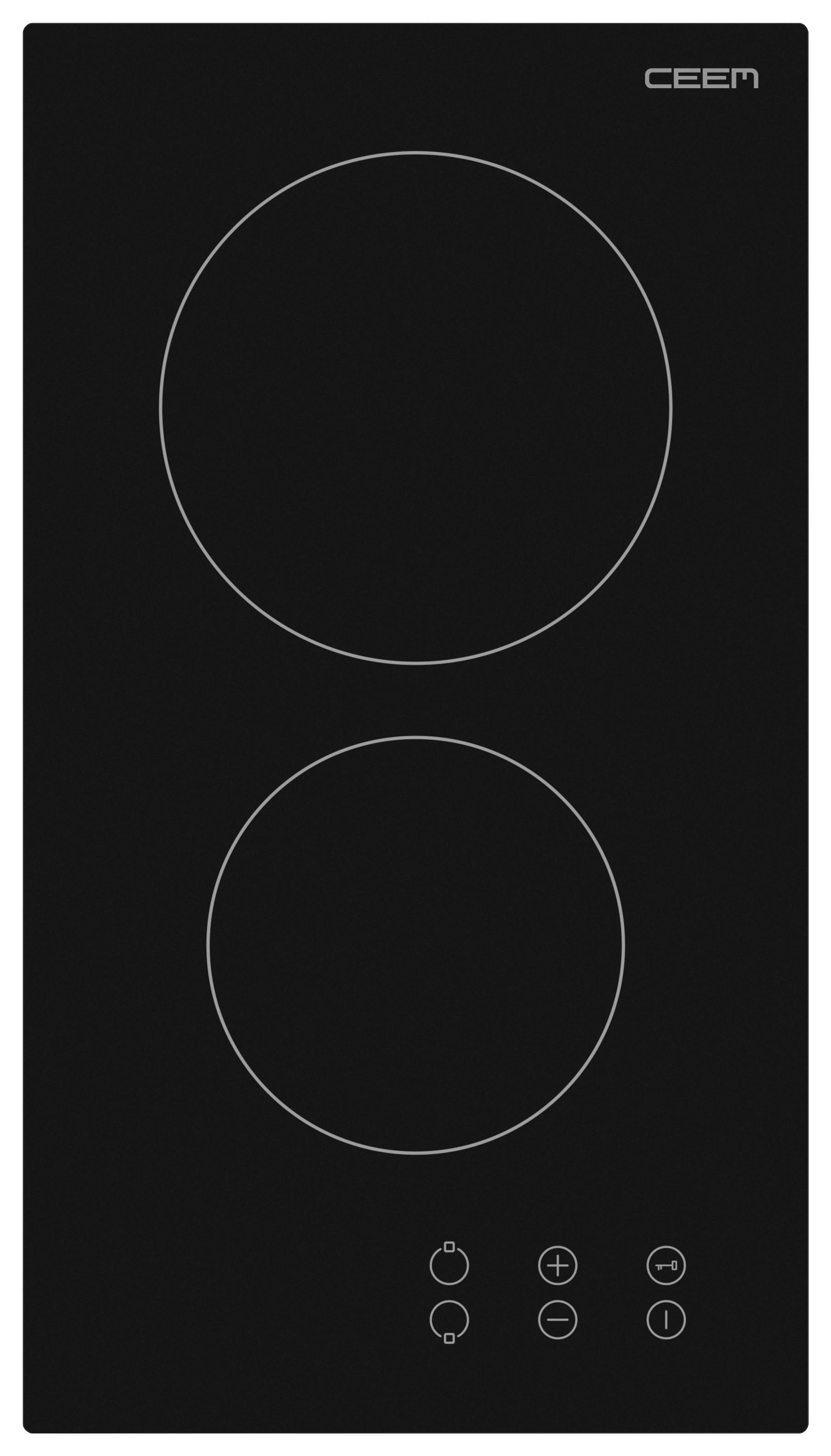 Ceem Glaskeramikkochfeld Autark, B: 32,6 Cm - Schwarz, Basics, Glas/Kunststoff (32,6/13,3/57,8cm) - CEEM