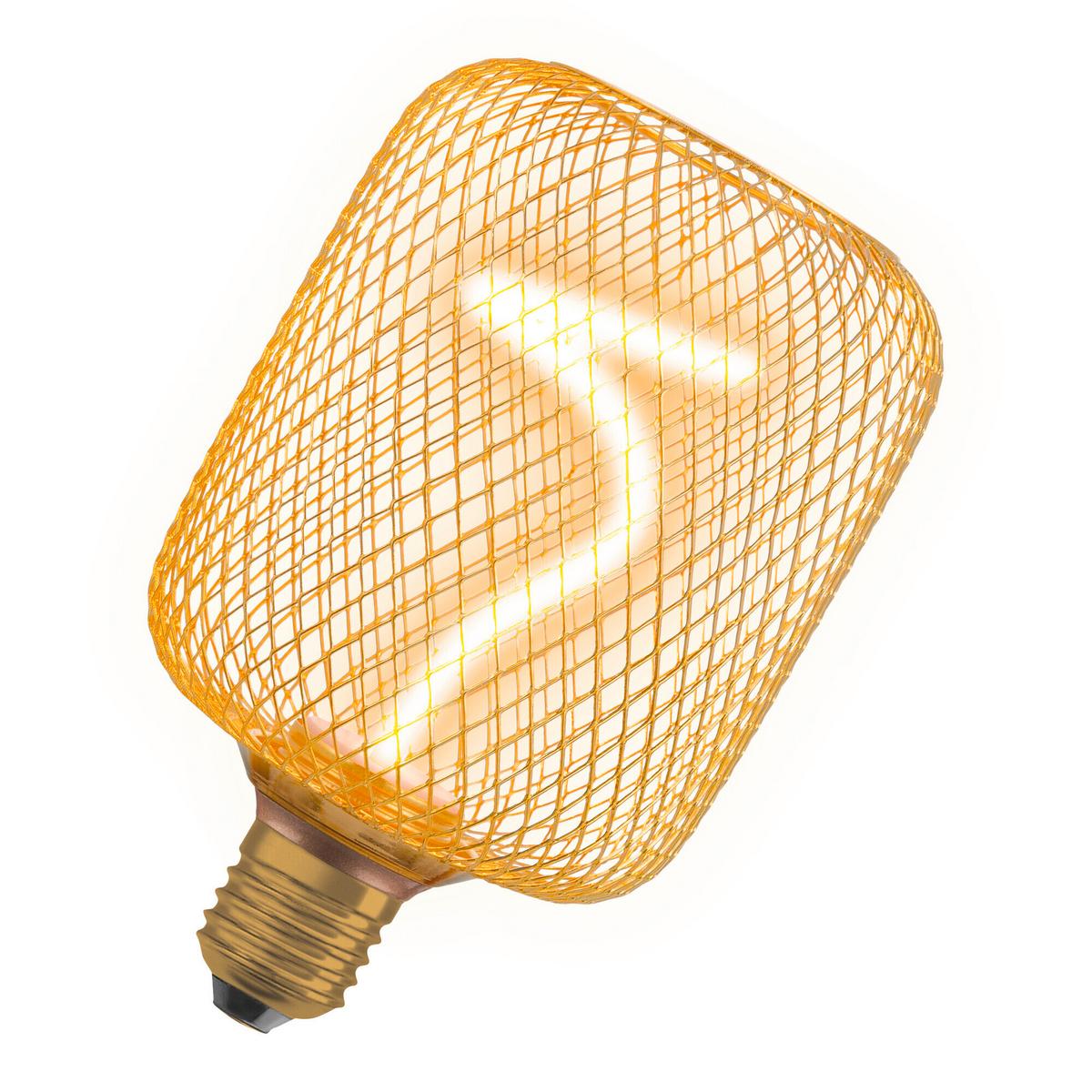 Led-filament-leuchtmittel E27, 1800k - Goldfarben, KONVENTIONELL, Metall (10/16,2cm) - Osram