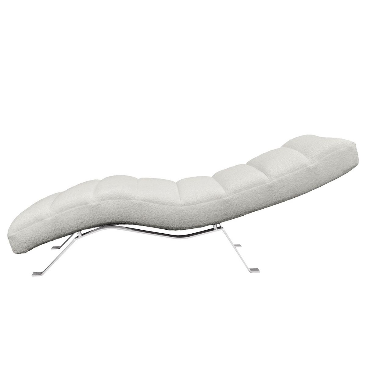 Relaxliege Swing Silver Hellgrau B: 65 cm - Silberfarben/Hellgrau, Design, Textil (65/65-95/171cm) - Livetastic