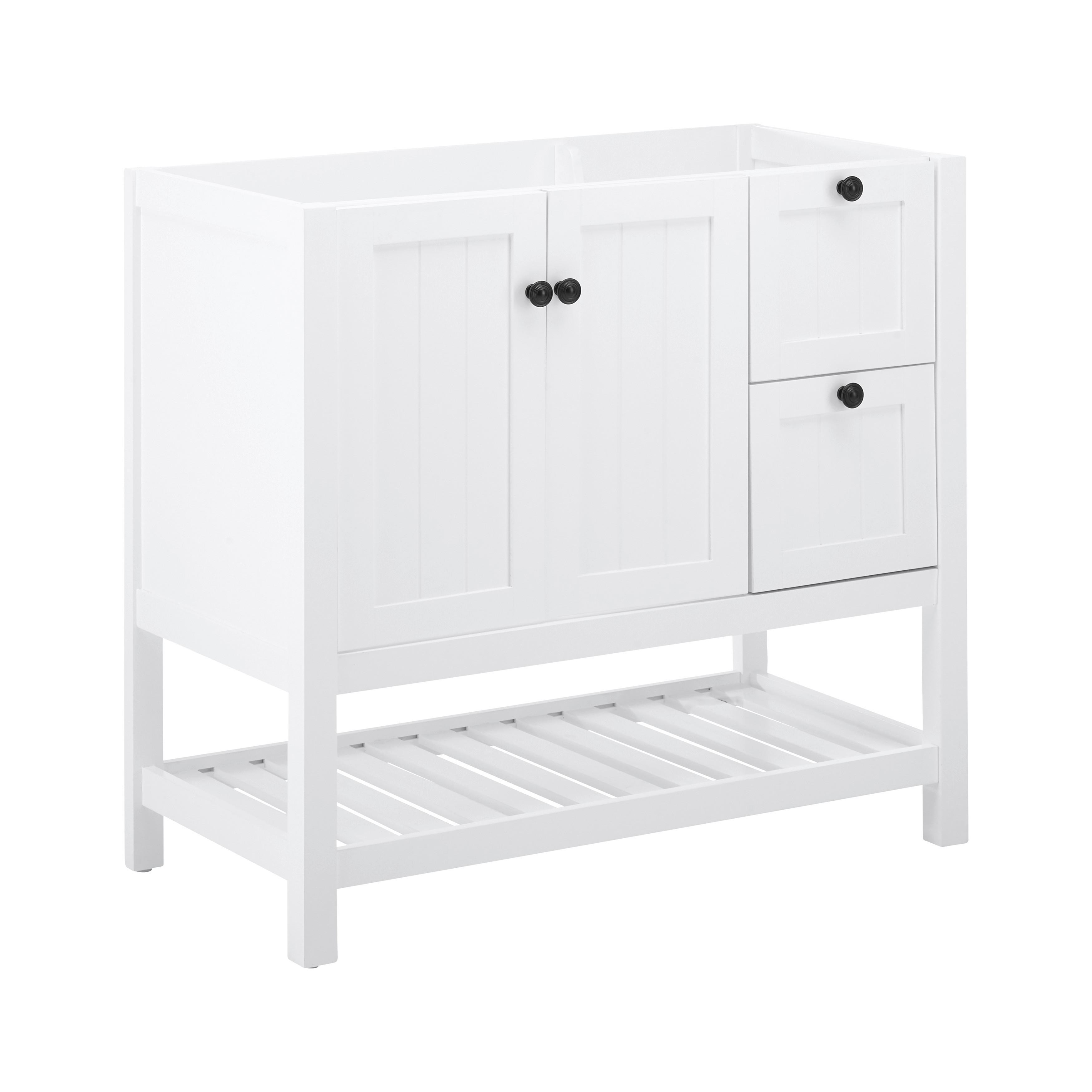 Spodná skrinka ERICA šírka 91,4cm - čierna/biela, Modern, kov (91,4/86/45,7cm) - Bessagi Home
