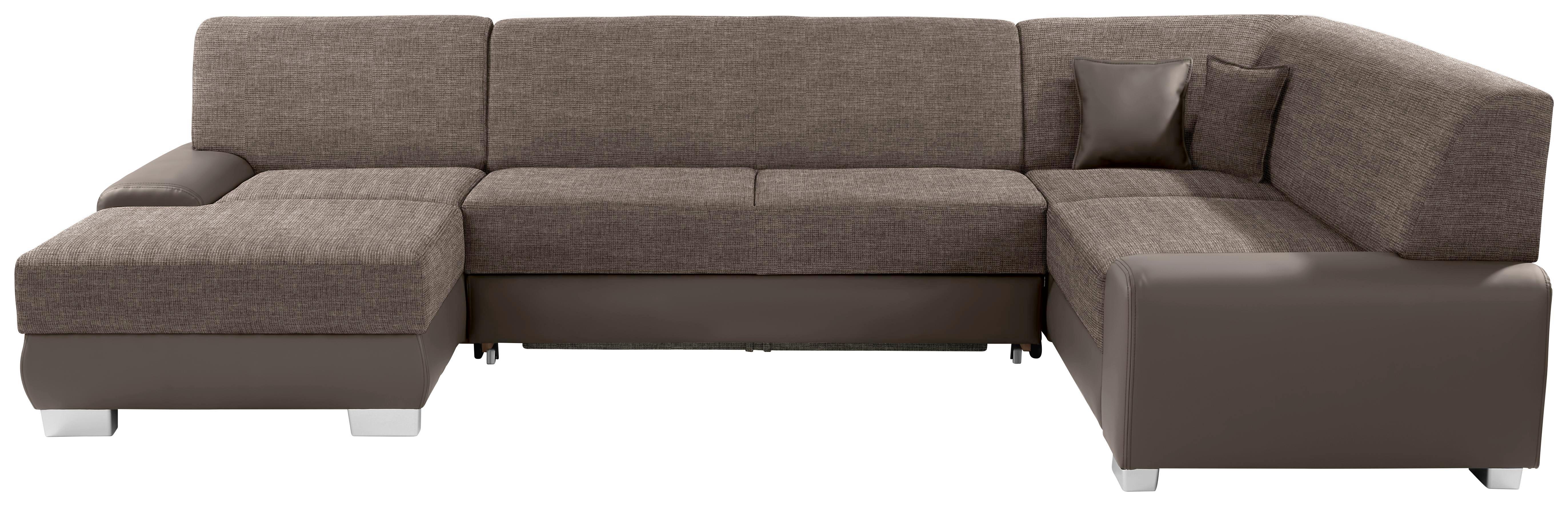 Wohnlandschaft in U-Form Miami 160x320x210 cm - Hellbraun/Schlammfarben, MODERN, Holz/Kunststoff (160/320/210cm)