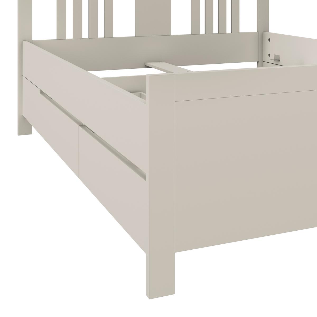 Stauraumbett Pisa mit 4 Laden kaschmirfarben 160x200 - Kaschmir, ROMANTIK / LANDHAUS, Holz (160/200cm) - James Wood