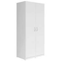 Drehtürenschrank B: 91 cm Casao, Weiß - Weiß, KONVENTIONELL, Holzwerkstoff (91/197/54cm) - Carryhome