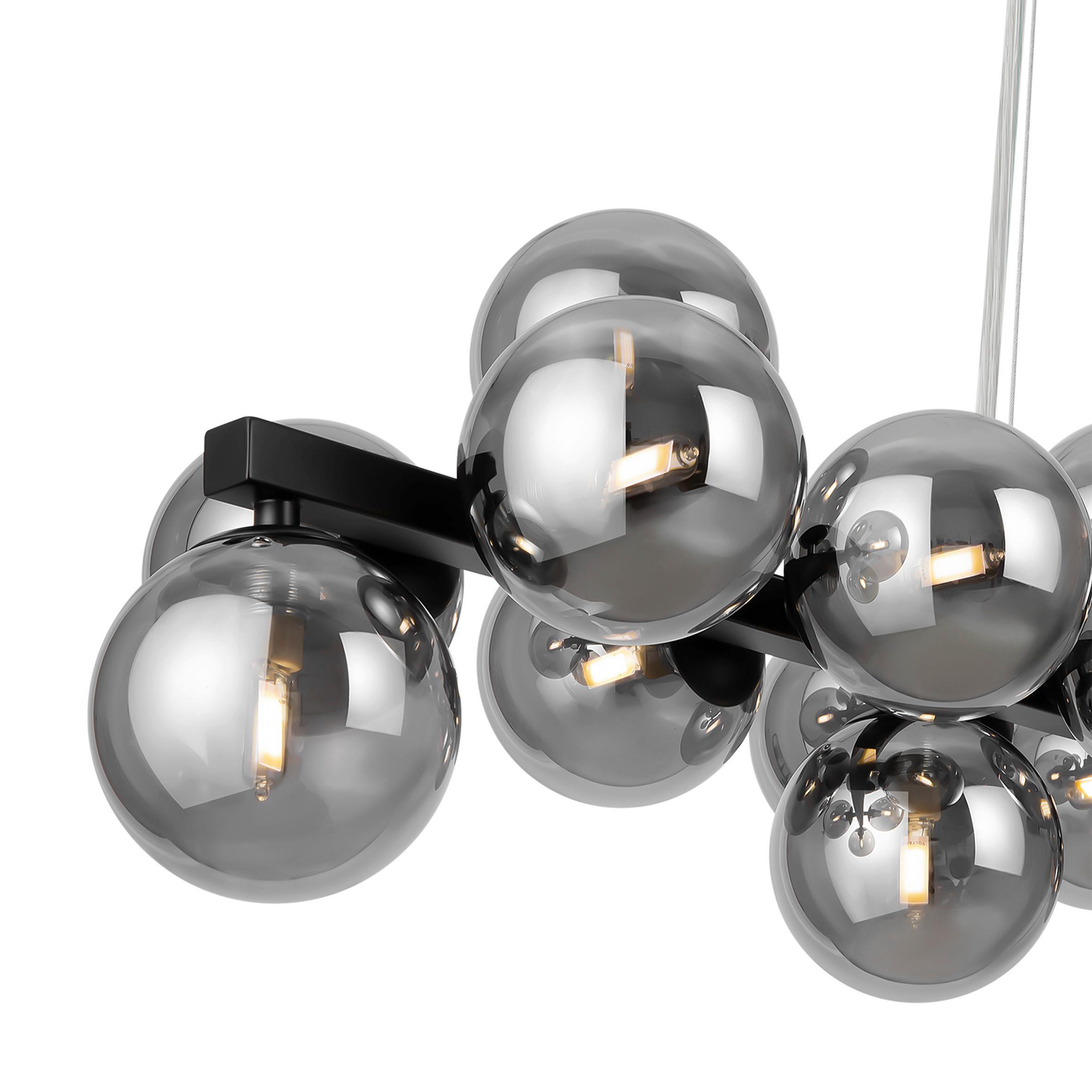 Pendelleuchte Dallas - Schwarz, Trend, Glas/Metall (23,8/22,8/123,5cm) - MAYTONI