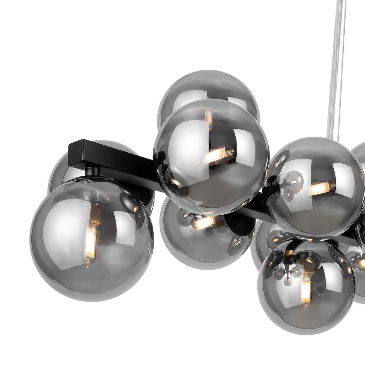 Pendelleuchte Dallas - Schwarz, Trend, Glas/Metall (23,8/22,8/123,5cm) - MAYTONI