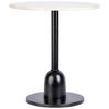 Beistelltisch Gordon 125 Schwarz/weiß B: 48 Cm - Schwarz/Weiß, Design, Stein/Metall (46/48cm) - Kayoom