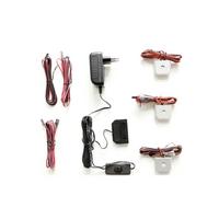 Glasbodenbeleuchtung 3-er Set 2,1 W Led Dimmbar - Silberfarben, Design, Kunststoff/Metall (4/2/4cm) - Livetastic