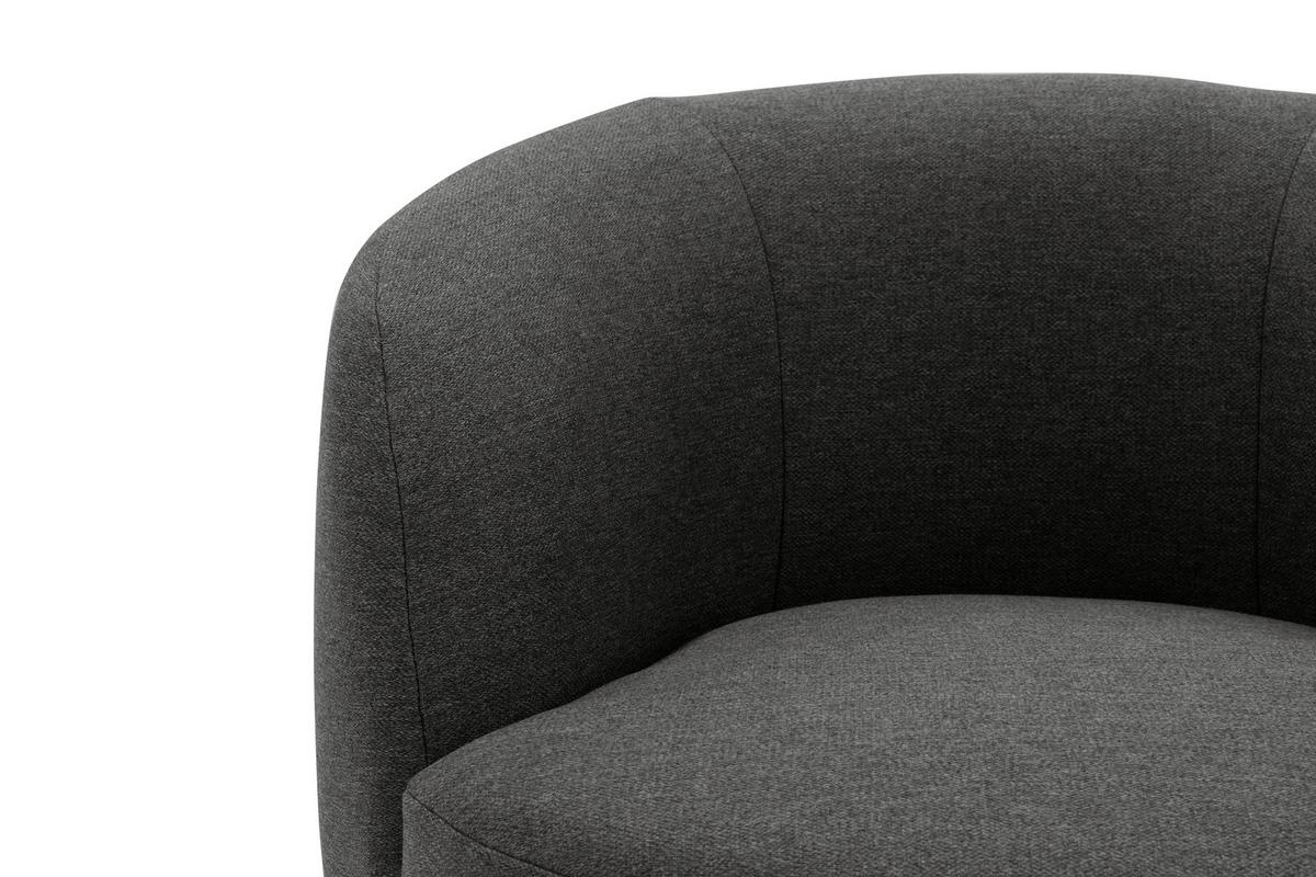 Sessel Grau B: 72 cm - Schwarz/Grau, Design, Textil (72/74/76cm) - MID.YOU