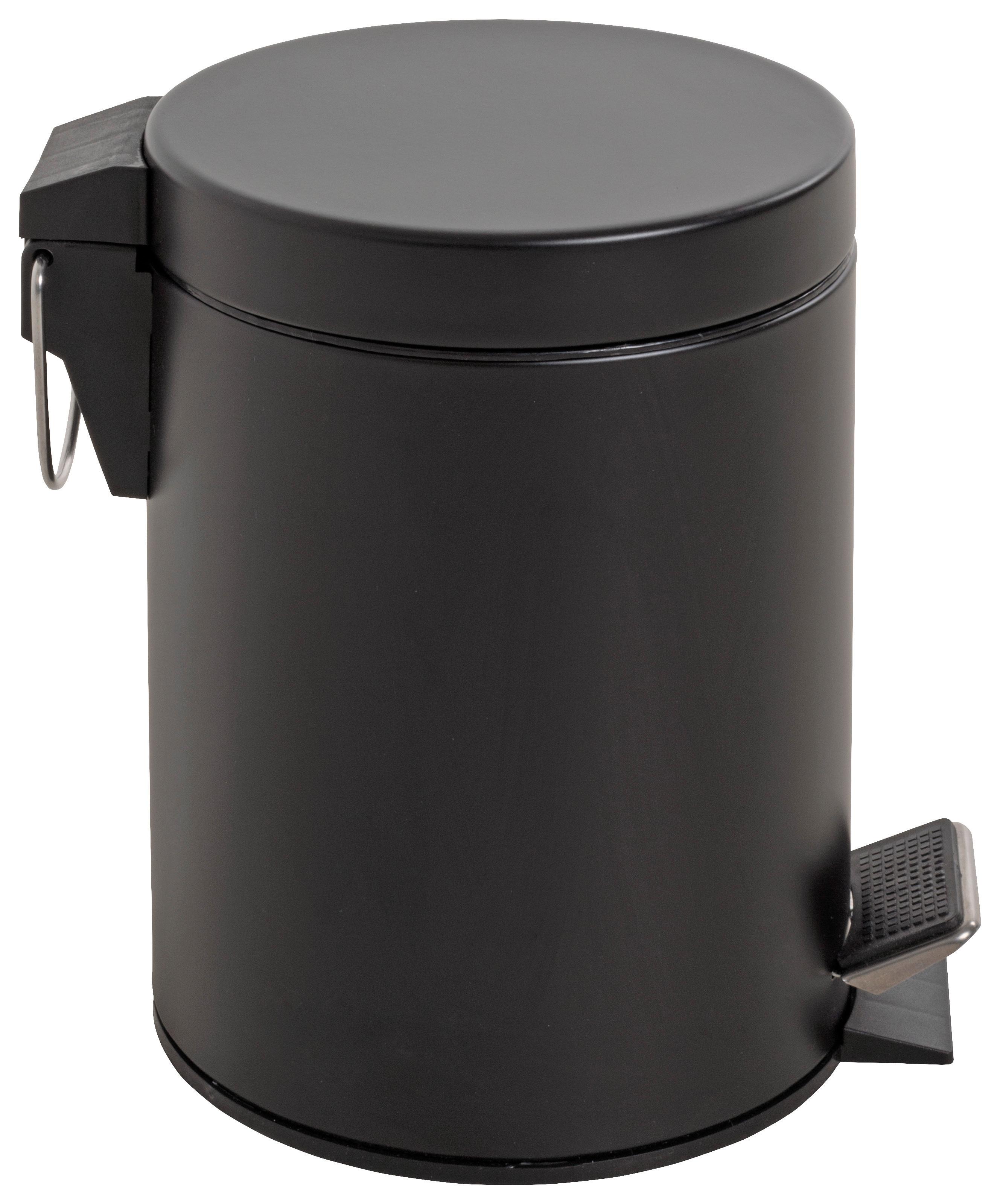 Koš na kosmetické potřeby KOSMO - černá/barvy chromu, Konvenční, kov/plast (17/24cm)