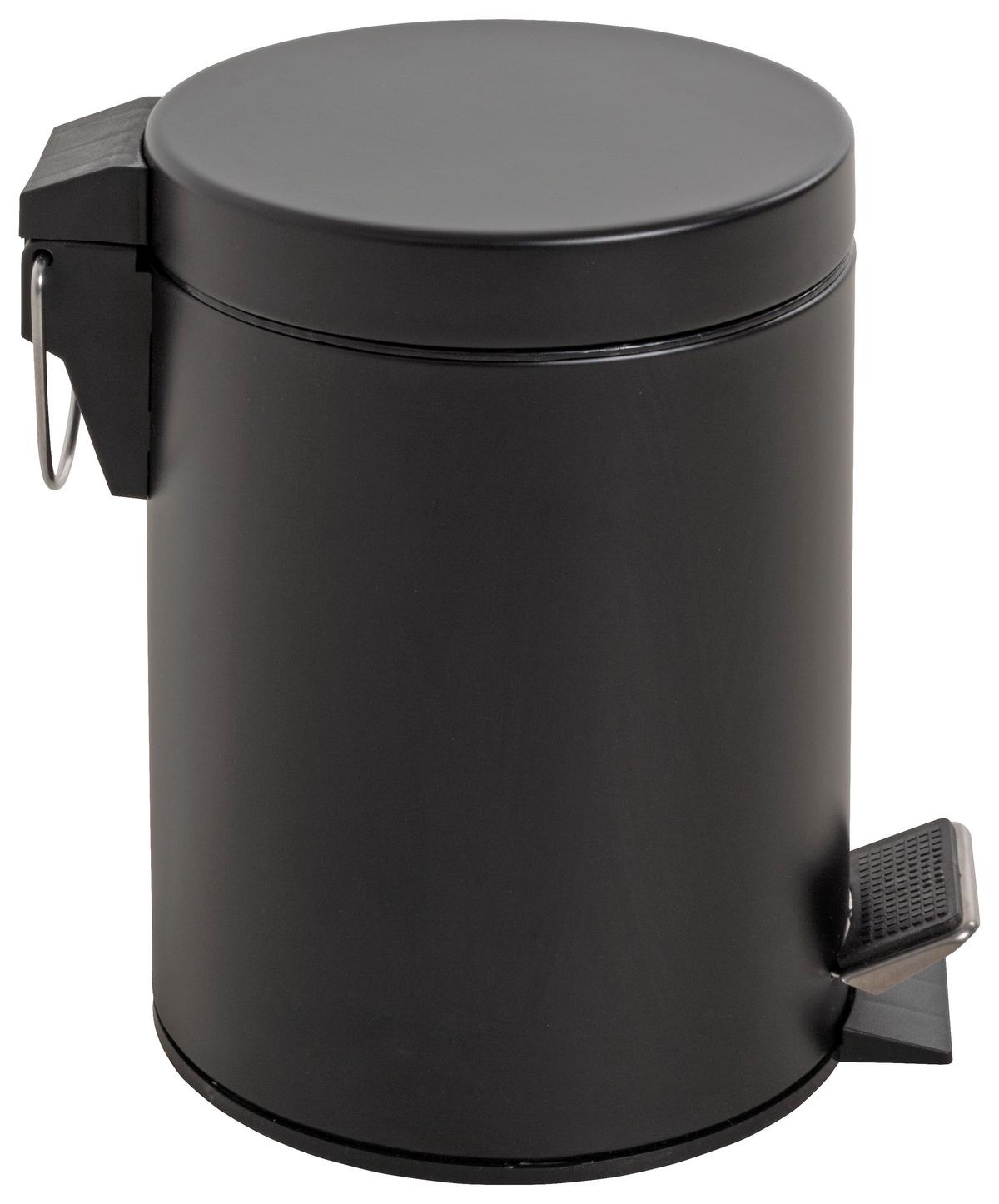 Koš na kosmetické potřeby KOSMO - černá/barvy chromu, Konvenční, kov/plast (17/24cm)