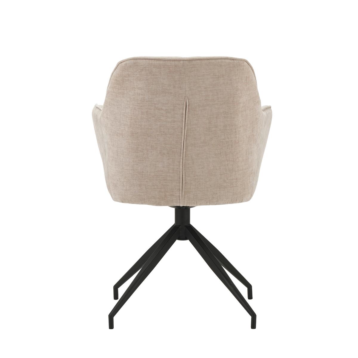 Armlehnstuhl Nancy Hellgrau B: 59 Cm - Hellgrau/Schwarz, MODERN, Textil/Metall (59/88/60cm) - MID.YOU