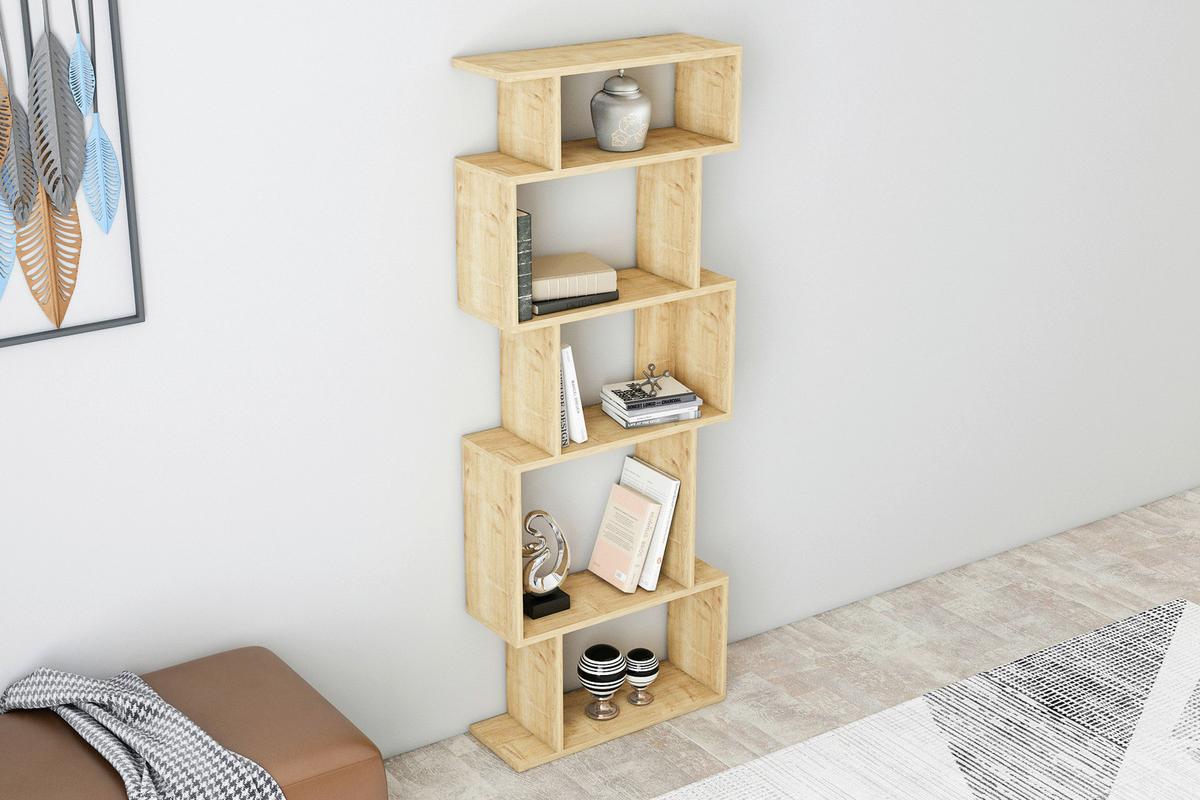 Regal Eros Standregal - Eichefarben, Design, Holzwerkstoff (60/160/22cm) - Livetastic