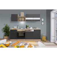 Küchenblock Merle Küchenblock 220 cm - Eichefarben/Grau, Basics, Holzwerkstoff (220cm) - Respekta