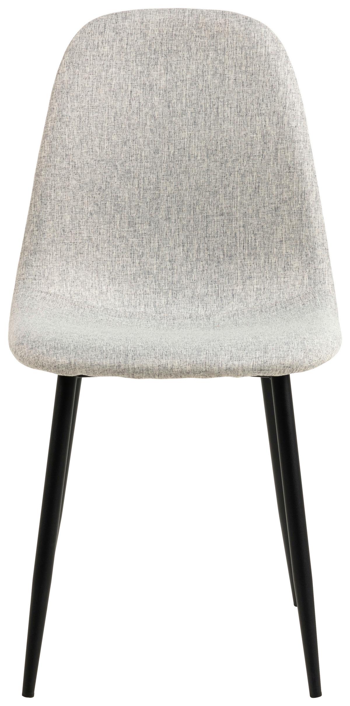 Stuhl Celia - Hellgrau/Schwarz, Trend, Textil/Metall (44/86/54cm) - MID.YOU