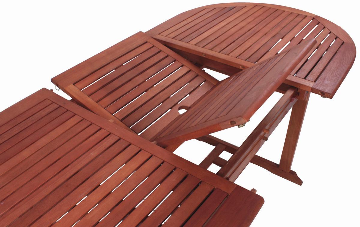 Gartentisch Ausziehbar Stockholm Holz L 150-200 Cm - Braun, Basics, Holz (150-200/90/74cm) - Gardenson