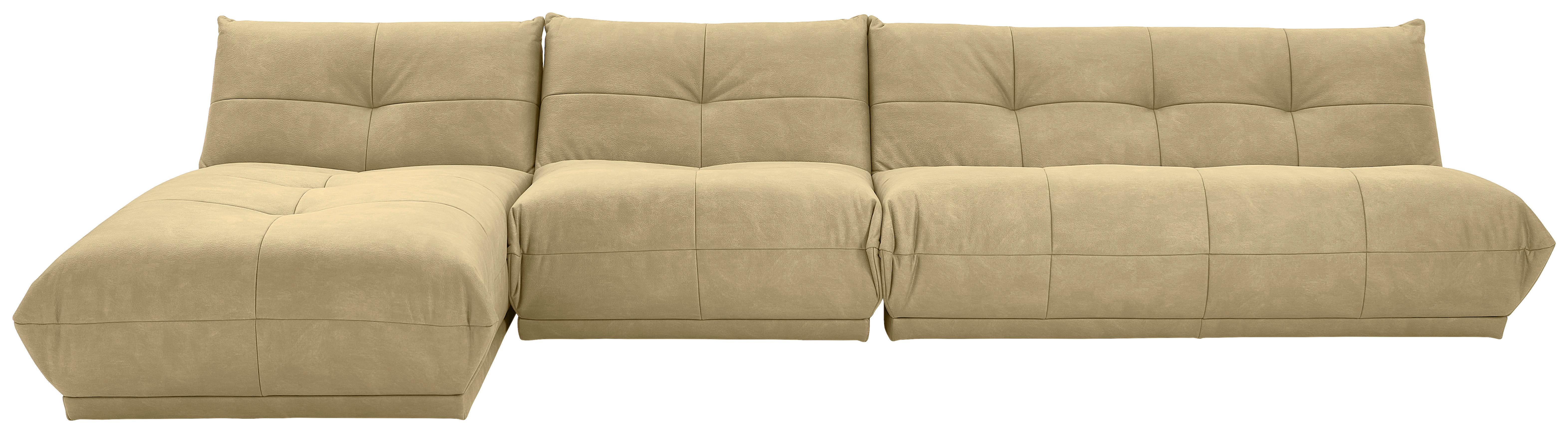 Ecksofa Giselle Beige - Beige, Trend, Textil (185/390cm) - Livetastic