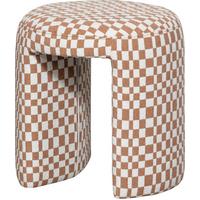 Hocker Charlie Weiß, Orange B: 45cm - Orange/Weiß, Design, Textil (45/47/45cm) - Livetastic