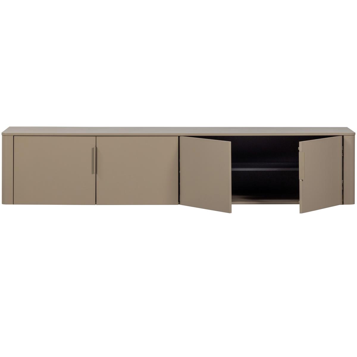LOWBOARD Gunnar Schlammfarben B: 200cm - Schlammfarben/Schwarz, Design, Holz (200/56/44cm) - Livetastic