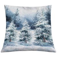 ZIERKISSEN WINTER MAGIC - Blau/Weiß, MODERN, Textil (45/45cm) - Luca Bessoni