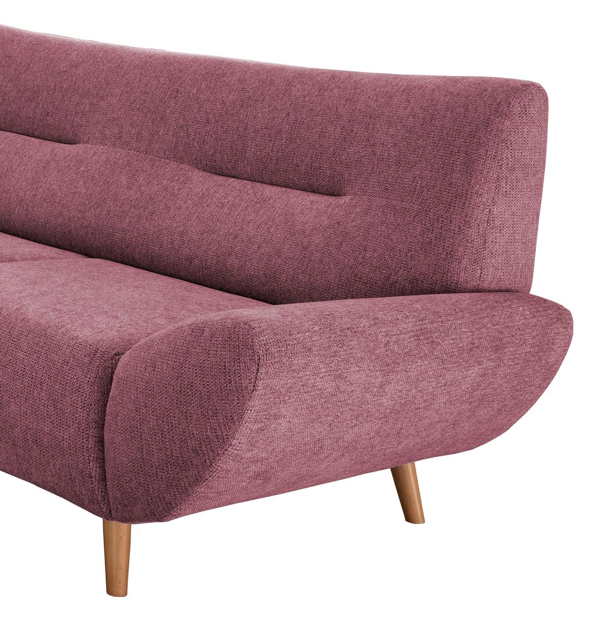 3-Sitzer-Sofa Drago Brombeere S: 205/90 cm - Wildeiche/Brombeere, MODERN, Holz/Textil (205/81/90cm) - MID.YOU