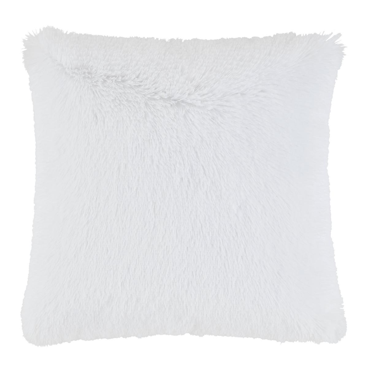 Dekorační polštář Fluffy, 45/45cm, bílá - bílá, Romantický / Rustikální, textil (45/45cm) - Modern Living