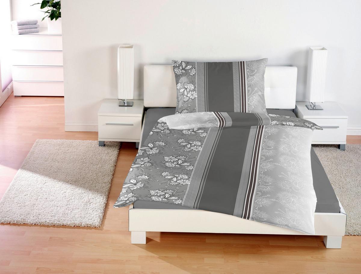 Bettwäsche 140x200 cm Natalia Bunt in verschiedenen Designs - Blau/Beige, KONVENTIONELL, Textil - Ondega