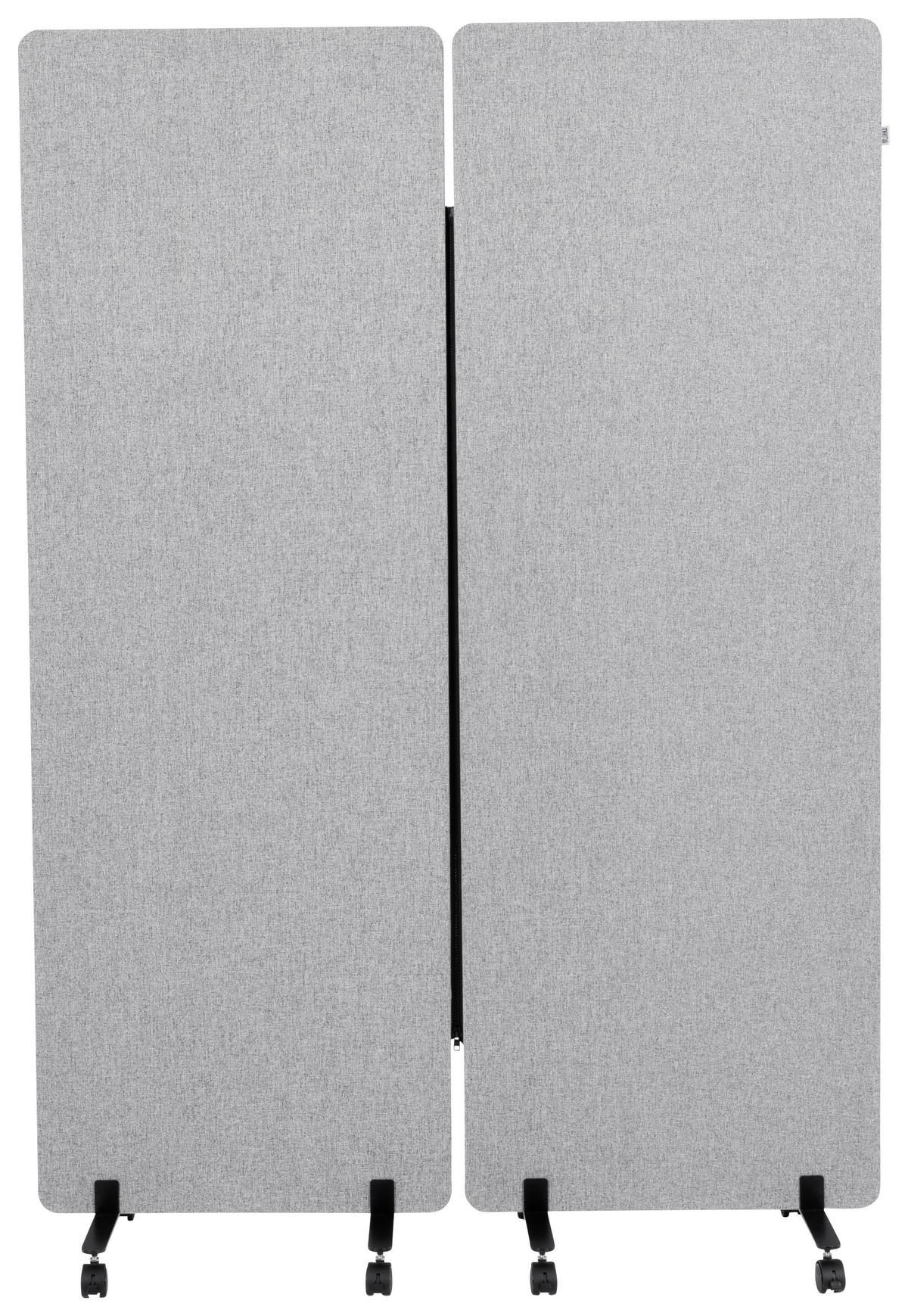 Trennwand Flexmiut - Hellgrau, Basics, Kunststoff/Textil (60/177/35cm) - MID.YOU