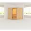Sauna Toulon mit Interner Steuerung Am Ofen - Naturfarben, MODERN, Holz (196/198/178cm) - Karibu Sauna Toulon mit Interner Steuerung Am Ofen - Naturfarben, MODERN, Holz (196/198/178cm) - Karibu
