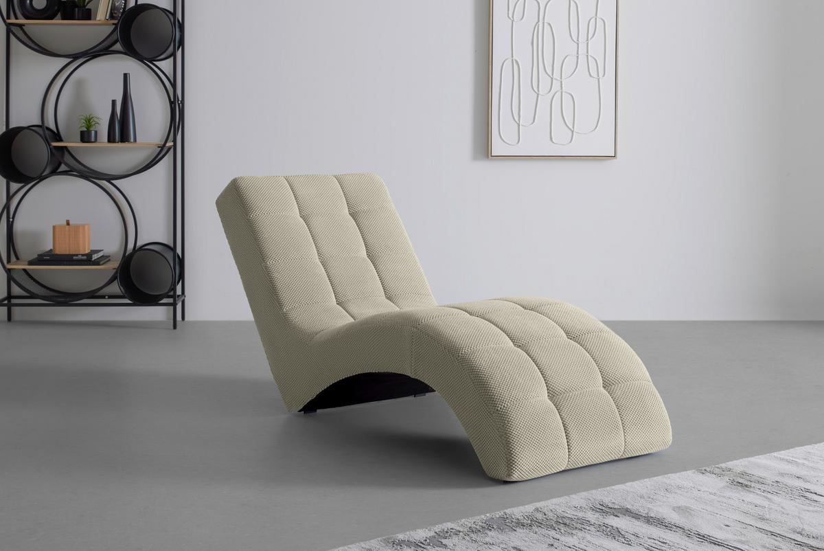 Relaxační válenda LAVANDA, béžová, max. 120 kg - černá/béžová, Moderní, textil/plast (68/80/167cm) - Mömax