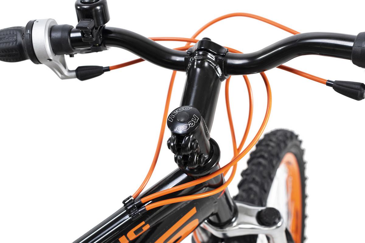 Kinderfahrrad 24 Zoll Mtb Bliss 18 Gänge - Schwarz/Orange, Basics, Metall (180/70/80cm) - KS Cycling