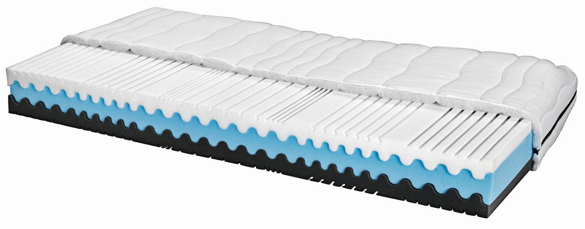 Komfortschaummatratze Silvy 90x200cm Mittelfest - Weiß, Basics (90/200cm) - Primatex