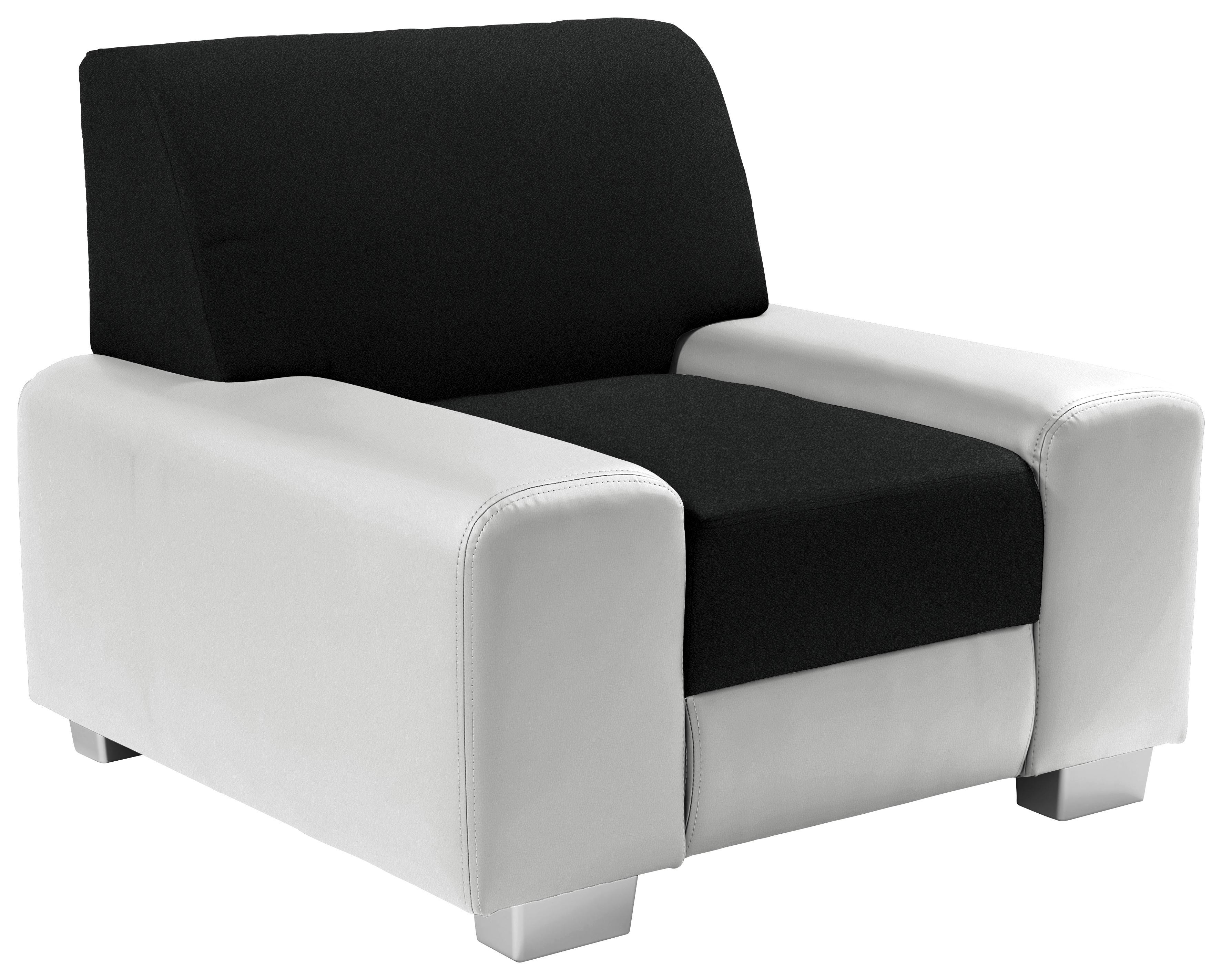 Sessel Miami - Alufarben/Schwarz, MODERN, Holz/Kunststoff (104/81/90cm)