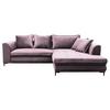 Eckschlafsofa Bello Beere Mit Schlaffunktion Ottomane Rechts - Beere/Schwarz, Design, Textil (277/187cm) - Livetastic