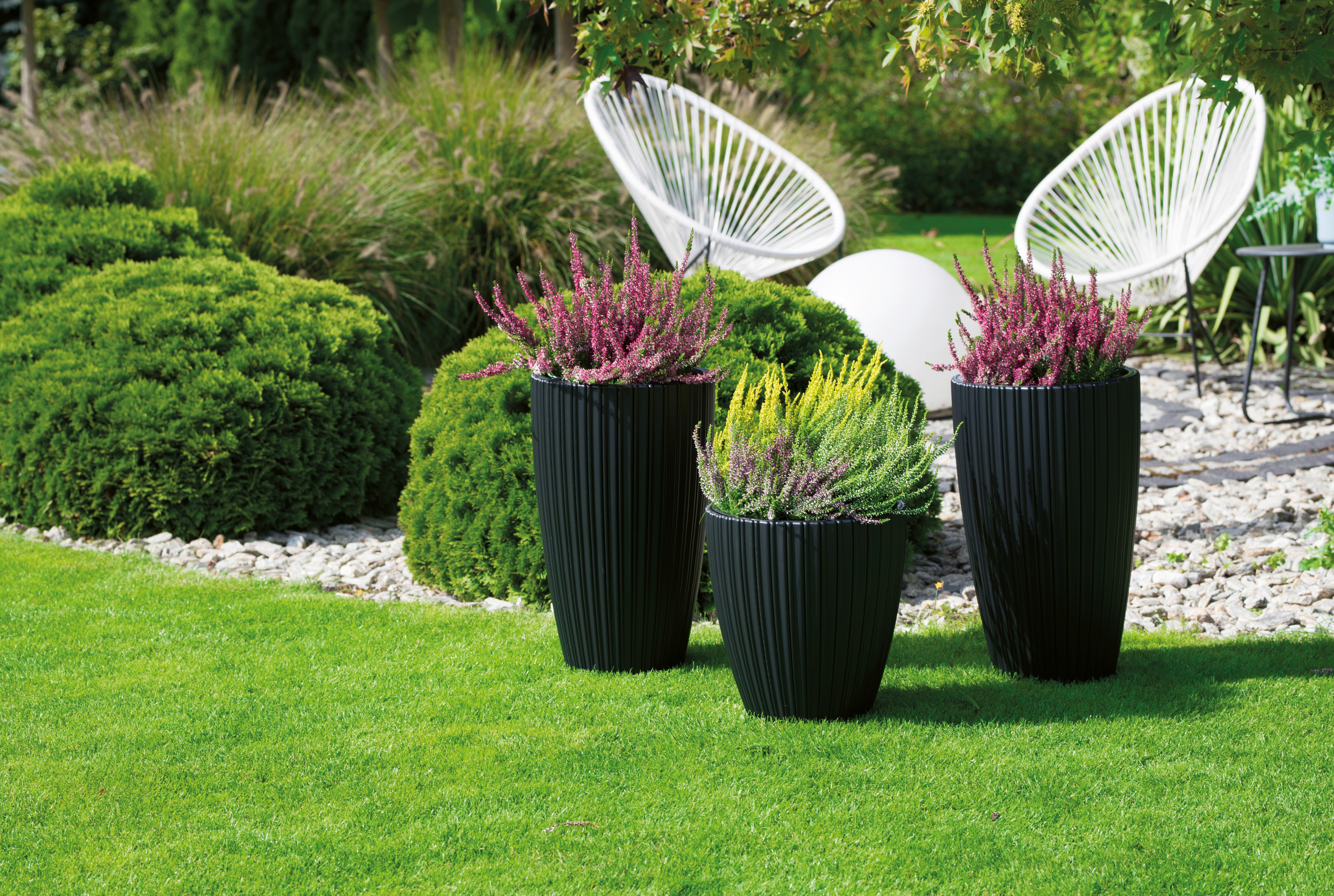 OBAL NA KVETINÁČ MIRA 40 - antracitová, Konventionell, plast (39/58,0/38,5cm) - Mömax