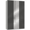 Drehtürenschrank B: 150 Cm Level 36c Grau/weiß - Weiß/Grau, MODERN, Glas/Holzwerkstoff (150/236/58cm) - MID.YOU