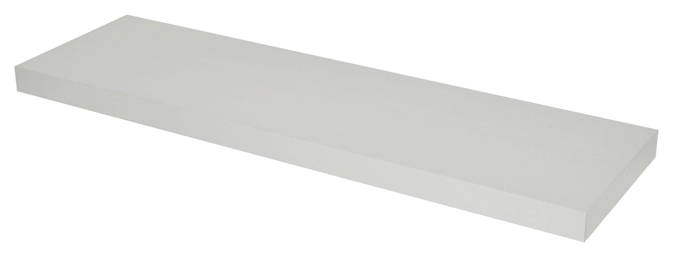 NÁSTĚNNÁ POLICE ANJA -SB- - barvy hliníku, Moderní, kompozitní dřevo (80/3,8/23,5cm) - Mömax