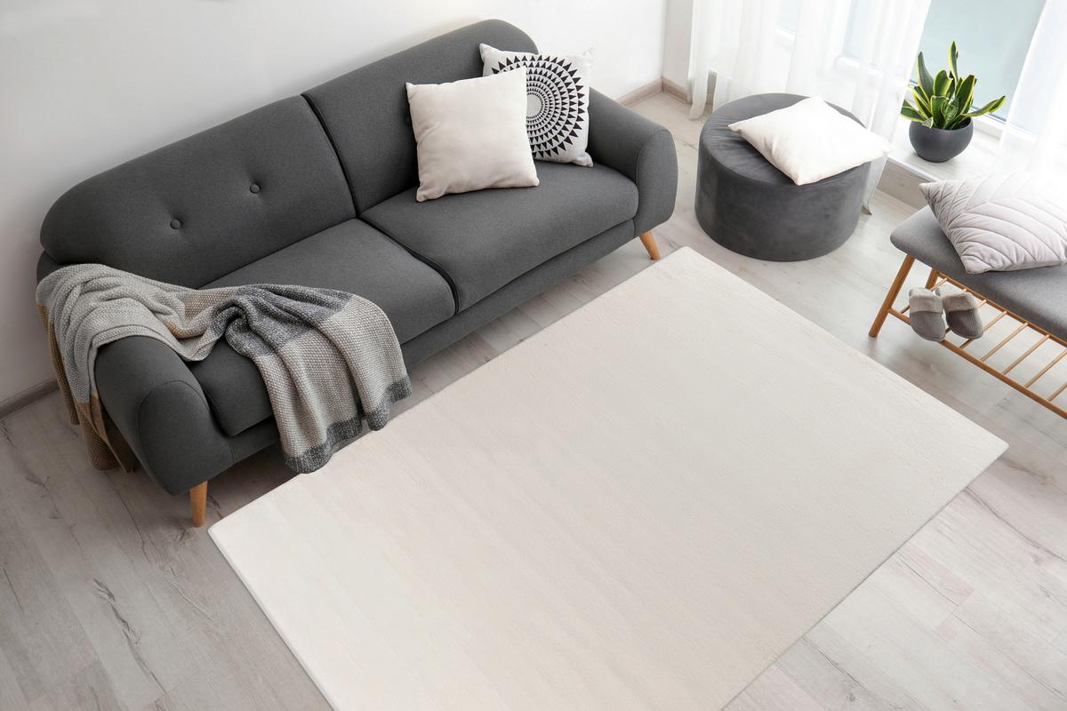 Teppich Rabbit Prime Weiß, 160x230 cm - Weiß, KONVENTIONELL, Textil (160/230cm)
