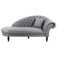 Récamiere Cupido, Grau B: 103 Cm - Schwarz/Grau, Design, Textil (103/91/216cm) - MID.YOU