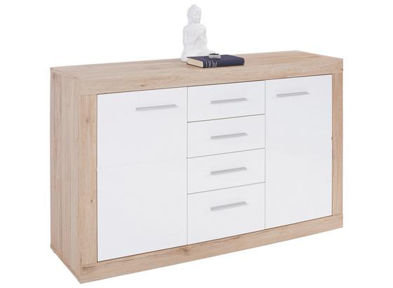 Komoda Sideboard Malta - bílá/barvy dubu, Moderní, kompozitní dřevo (138/86/35cm) Komoda Sideboard Malta - bílá/barvy dubu, Moderní, kompozitní dřevo (138/86/35cm)