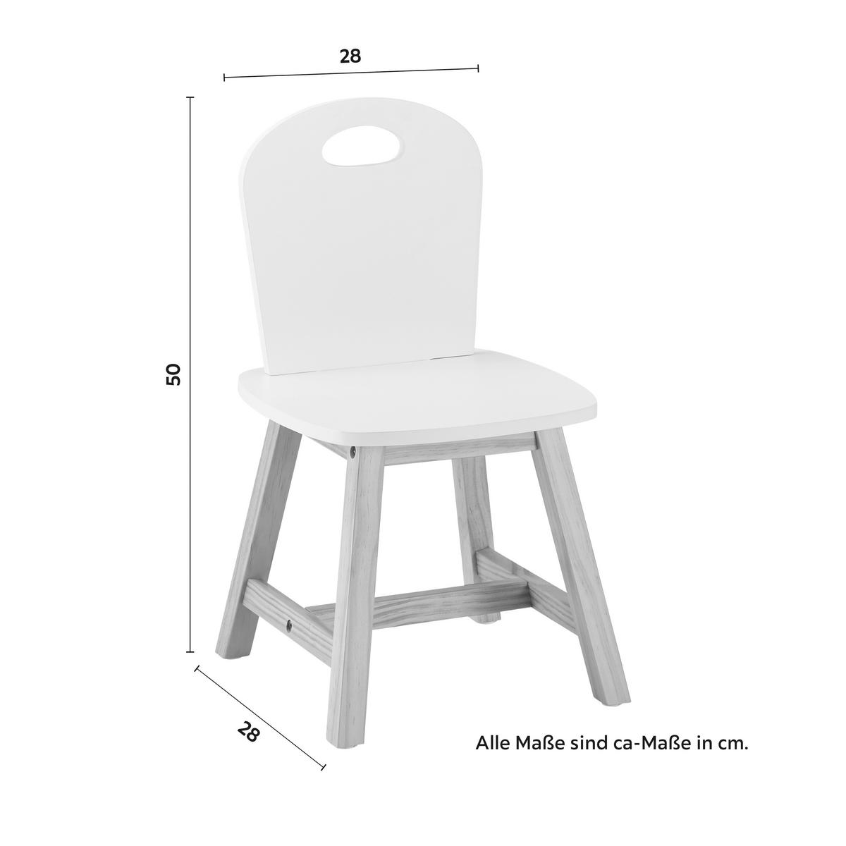 Dětská sedací souprava PINO bílá - bílá/barvy borovice, Moderní, dřevo (55/45/55cm) - Bessagi Kids