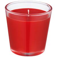 KERZE IM GLAS MAURICE *PHE* - Klar/Rot, KONVENTIONELL, Glas/Paraffin (7,5/7,5cm) - Ondega