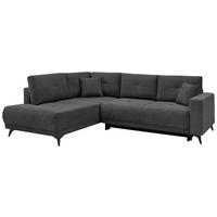 Ecksofa mit Schlaffunktion & Bettkasten Texas Anthrazit - Anthrazit/Schwarz, KONVENTIONELL, Holz (203/259cm)
