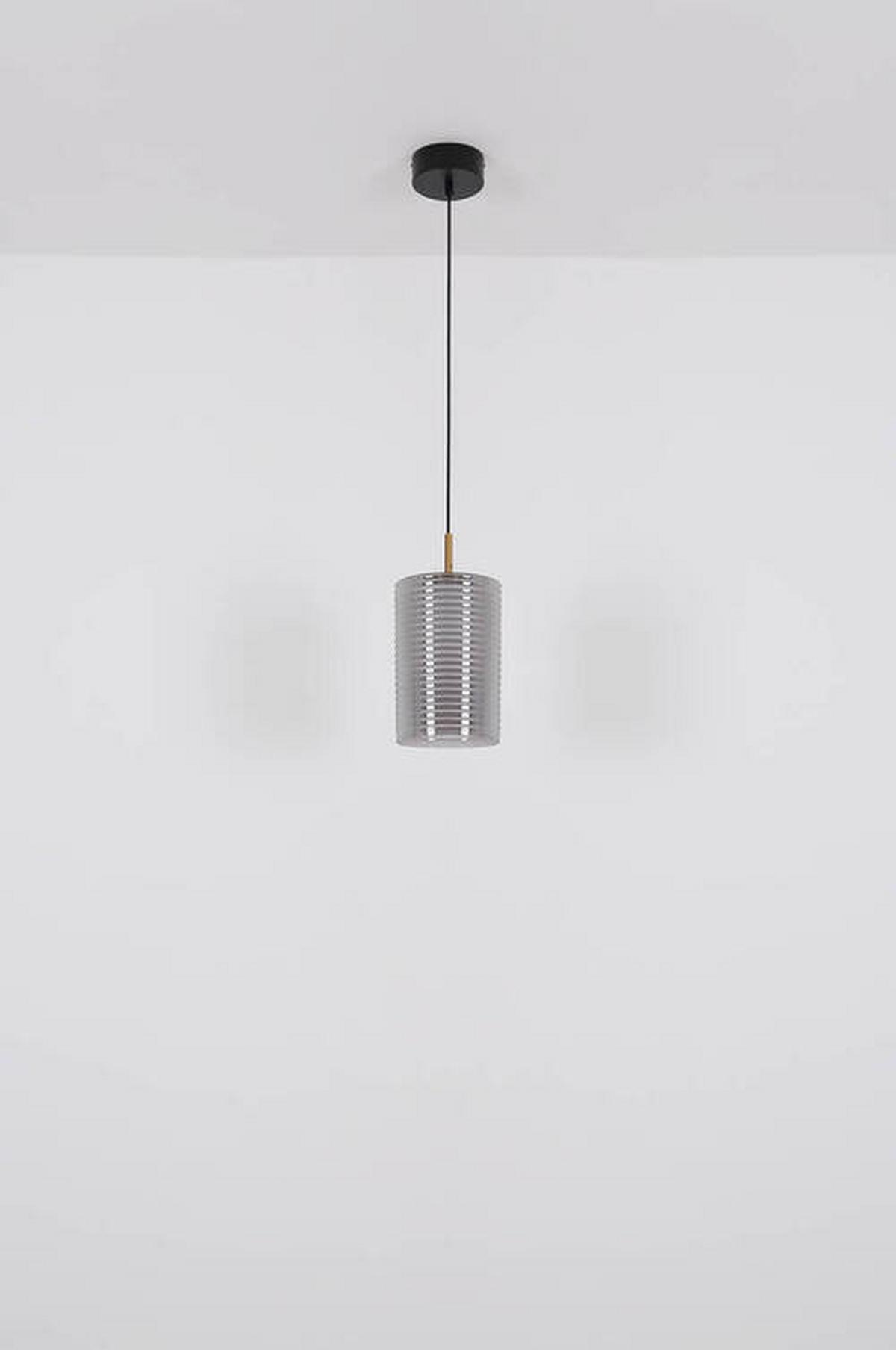 LED-Hängeleuchte 15740 - Messingfarben/Schwarz, Design, Glas/Metall (18/150cm) - Globo