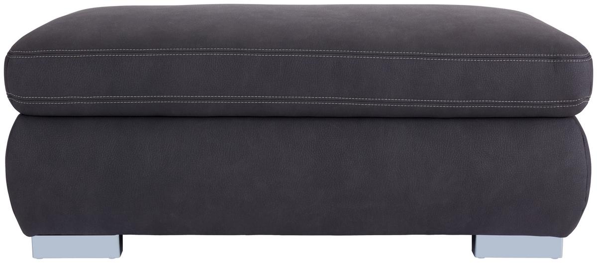 Hocker mit Stauraum Webstoff Anthrazit H: 64 cm - Beige/Anthrazit, MODERN, Textil (129/49/64cm) - Luca Bessoni