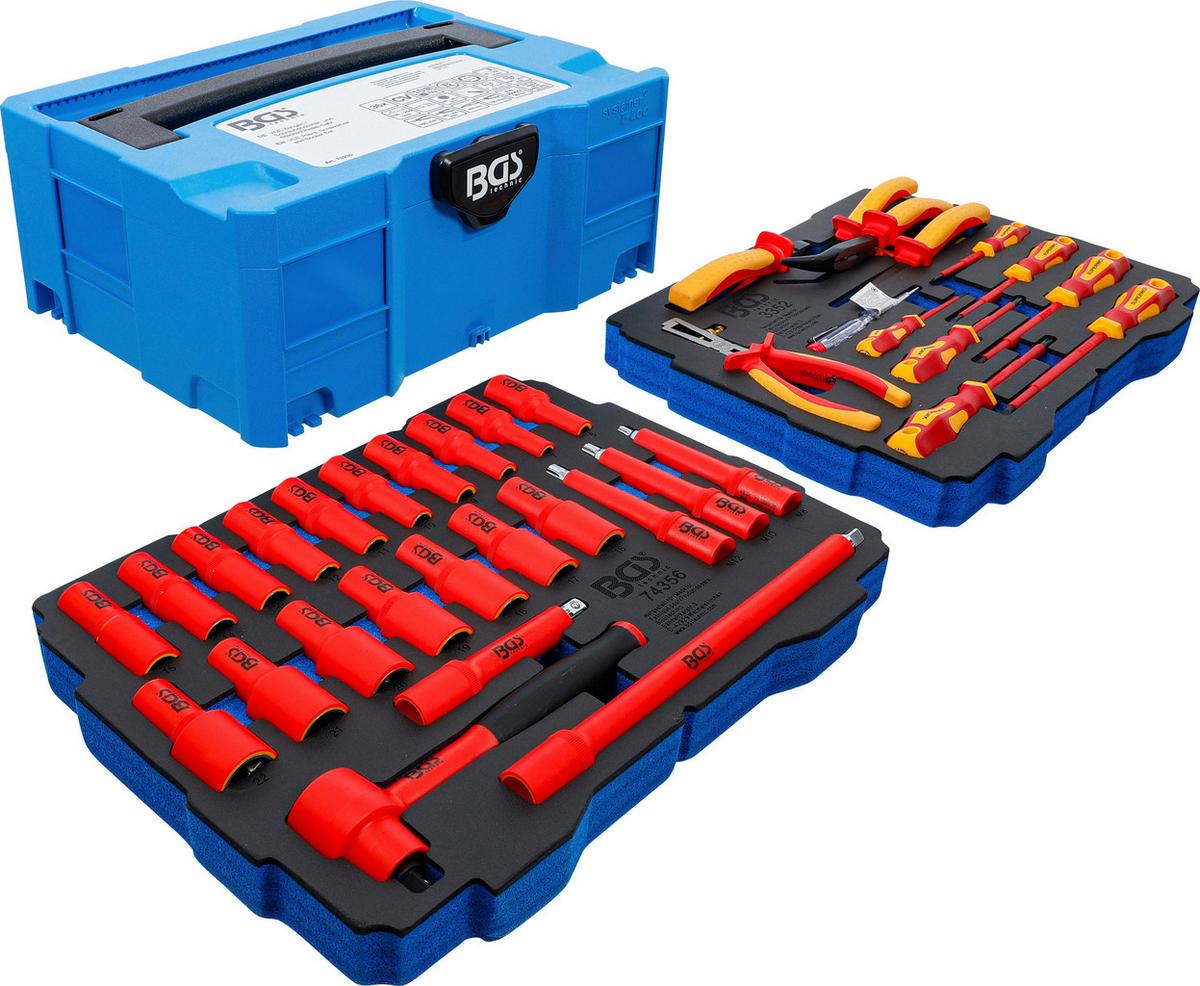 Vde-werkzeugsatz 70230 - Blau/Rot, Basics (39,5/29,0/16,5cm)